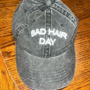 Like 🆕 Gray 'Bad Hair Day' women’s baseball cap
